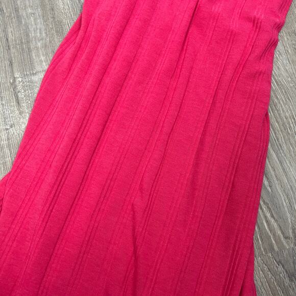 Lane Bryant Ribbed Twisted Strap Pink Sleeveless Midi Dress - Size 18-20 - NWT - Picture 6 of 9
